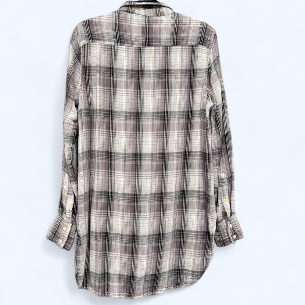 CP Shades Romy Mixed Plaid Lightweight Flannel Shirt Size M - Picture 2 of 7
